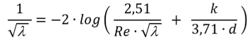 Colebrook-White. friction factor. pipe